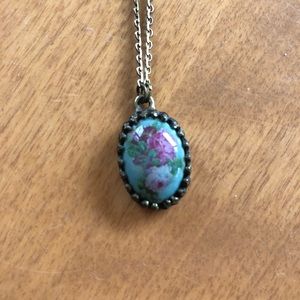 Michal Negrin antique looking floral necklace